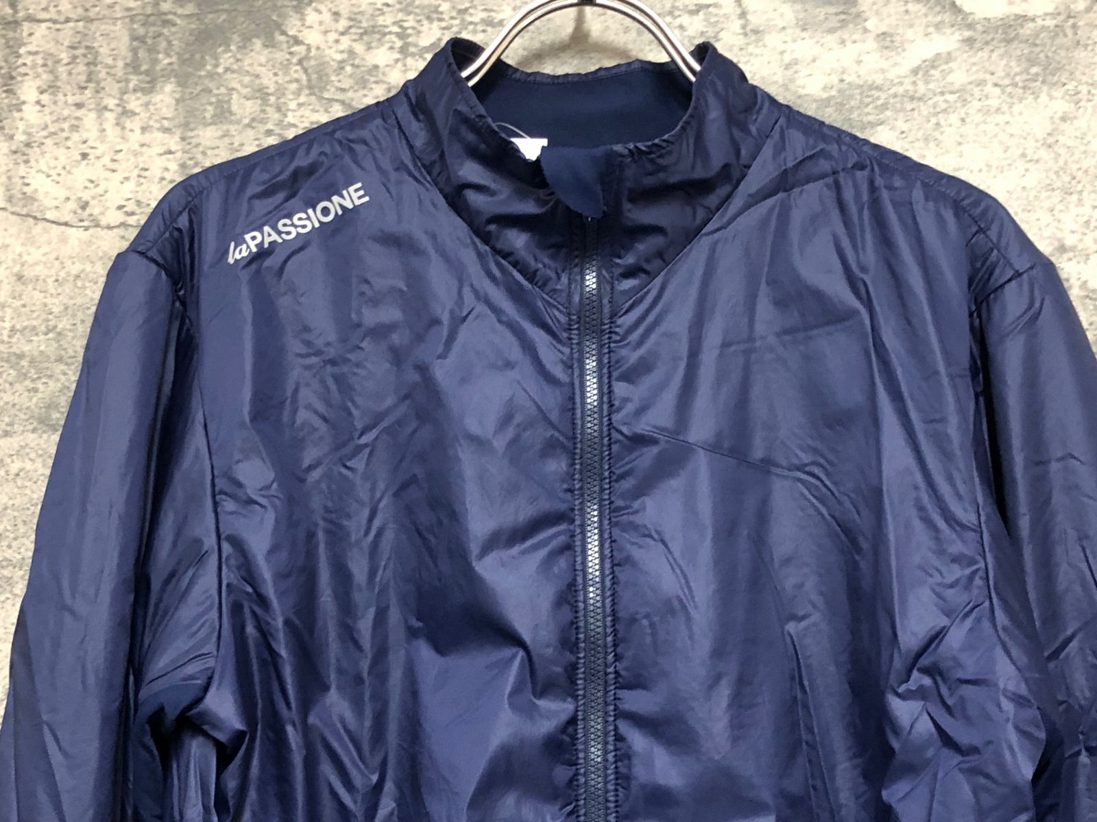 JD944 ラパッション laPASSIONE 長袖 サイクルダウンジャケット L ブルーパープル 裏起毛 ダウン