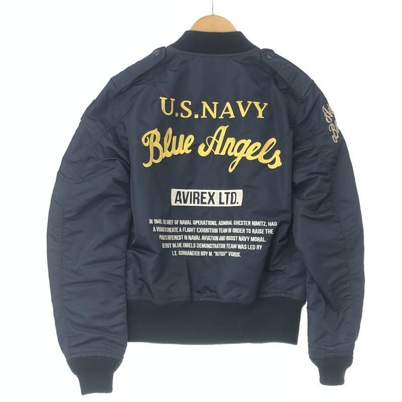 中古】AVIREX L-2B フライトジャケット ブルーエンジェルス M 6162119