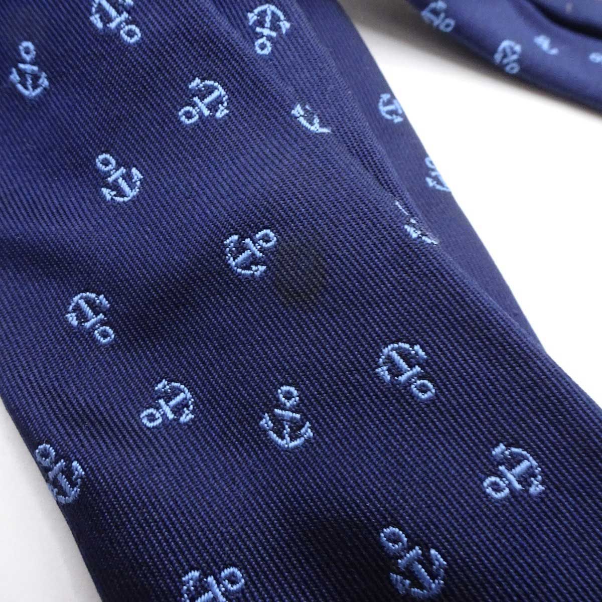 エルメス シルク100% ネクタイ ネイビー 659145T メンズ HERMES