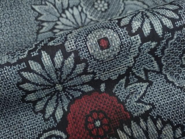 平和屋着物○本場大島紬 割り込み絣 変わり間道 正絹 逸品 DAAW5339ud