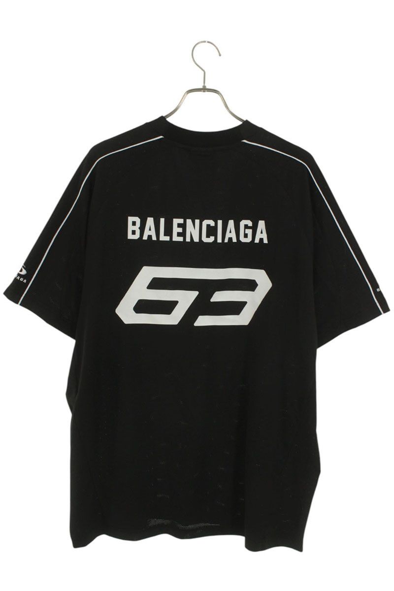 送込*バレンシアガ×ランボルギーニ*コラボアートメンズTシャツ バレンシアガ 844234 TSVU3 ランボルギーニロゴ刺繍メッシュ