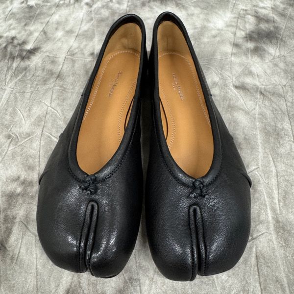 【VIPセール】【未使用】Maison Margiela/メゾンマルジェラ TABI BALLERINA NEW/タビ バレリーナ ニュー/バレエシューズ/ブラック/S58WZ0127/37 スピードフック