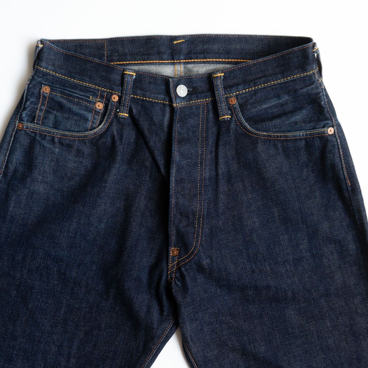 evisu デニムパンツ 濃紺 EVISU - EVISU エビス デニムパンツ XL 紺 【古着】【中古