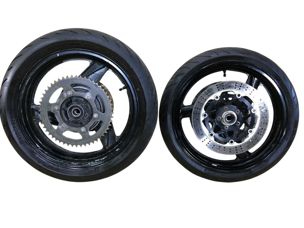 Kawasaki ZZR400 ZX400N N型 前後 ホイール セット ディスク付 レストア 組み換え 流用 ワイド化 2769-Z4350