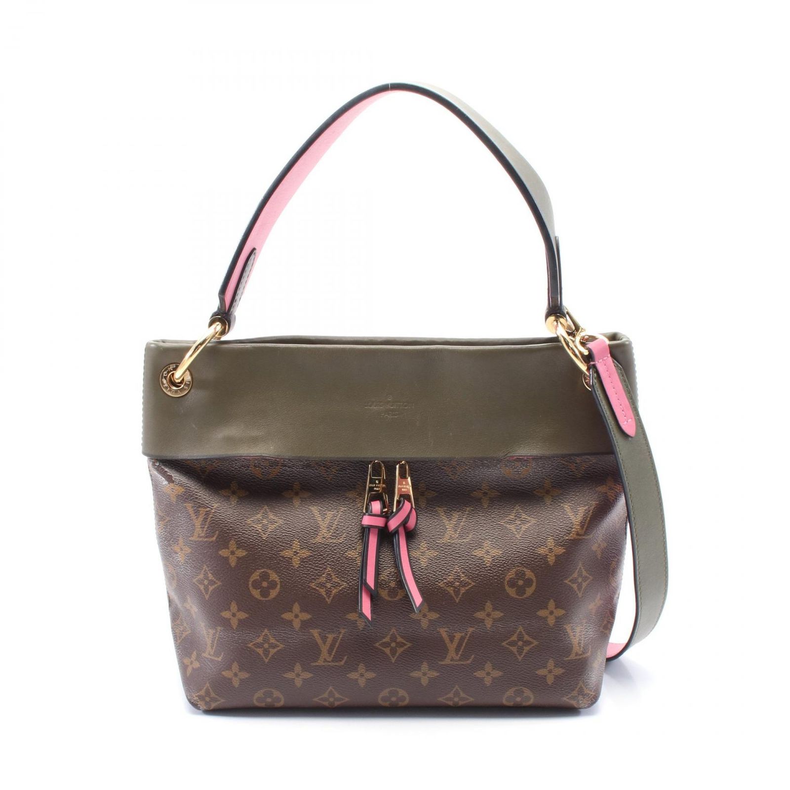ルイ ヴィトン LOUIS VUITTON ショルダーバッグ テュイルリーブザス モノグラム M43159 カーキ PVCコーティングキャンバス レザー テュイルリーブザス レディース Used B