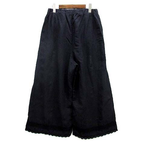 FUGA ブラックデニム レザー 46 アーカイブ フレアシルエット 加工