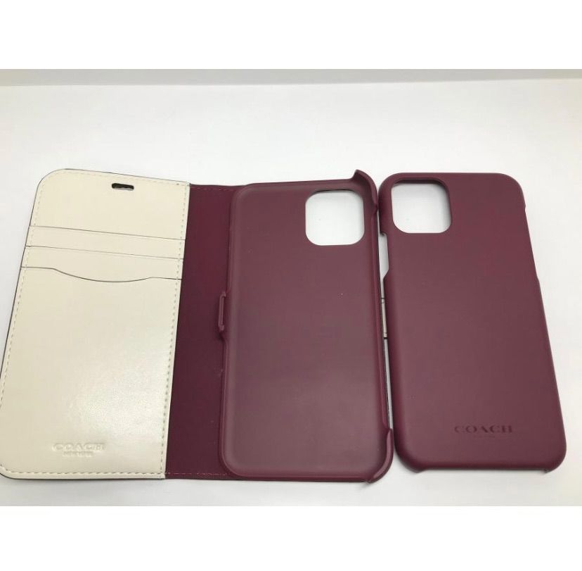 ☆新品未使用☆COACH コーチ ブックタイプ iPhone 11/iPhone 11Pro 用iPhoneケース シグネチャー柄 PEONY  Brown 手帳型 - メルカリ