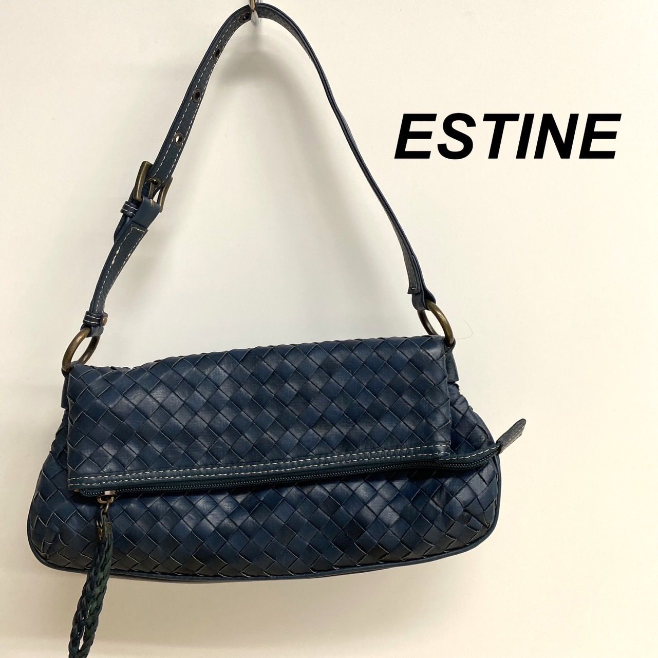 ESTINEエスティーヌ☆未使用品46000円個性的バック　お洒落上級者☆日本製 1075054-.jpg