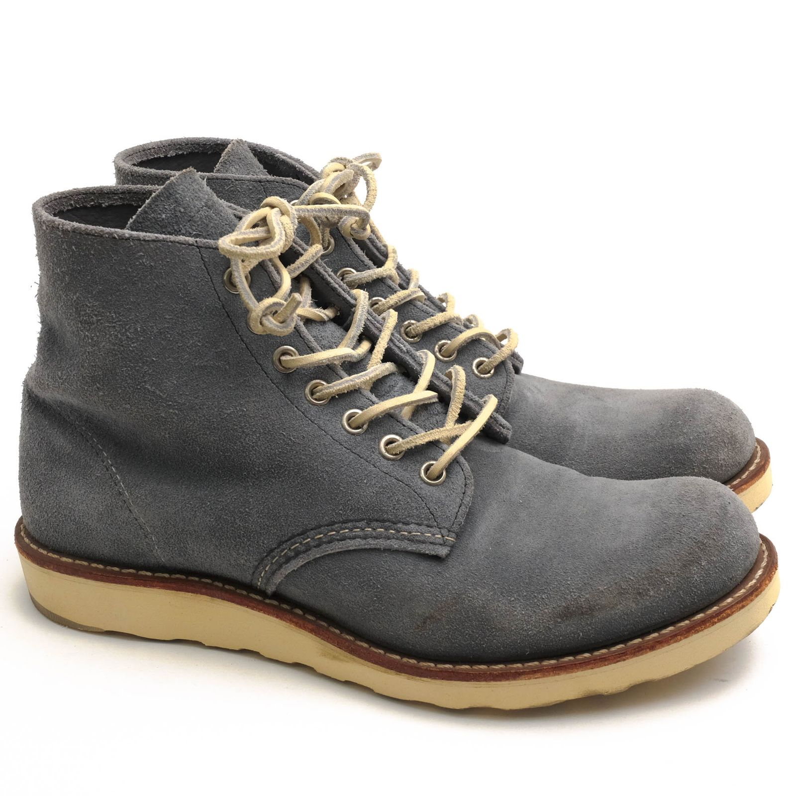 RED WINGグレー スエード ワークブーツ REDWING - レッドウィング／RED WING ワークブーツ シューズ 靴