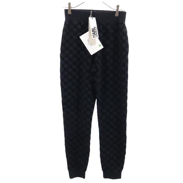 未使用 カールラガーフェルド 総柄 スウェットパンツ XS ブラック KARL LAGERFELD UNISEX ALLOVER KL FLOCK SWEATS メンズ 未使用 カールラガーフェルド 総柄 スウェットパンツ XS ブラック KARL