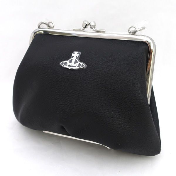Vivienne Westwood | ヴィヴィアンウエストウッド ◆2WAYショルダーバッグ|チェーン|がま口|ブラック VW3655-95V バッグ|バック|BAG|鞄|カバン レディースファッション