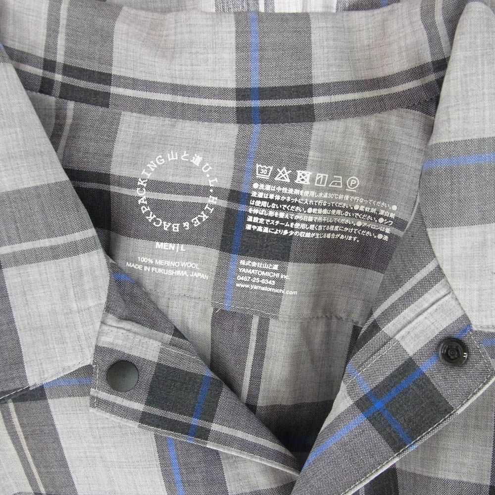 山と道 yamatomichi Merino Short Sleeve Shirt メリノウール チェック 