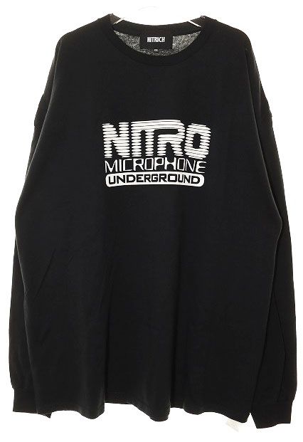 RAPTEES × NITRICH L|S TEE BLACK XXL ラップティーズ ナイトリッチ ロンT 長袖 ブラック ブランド古着ベクトル 250928