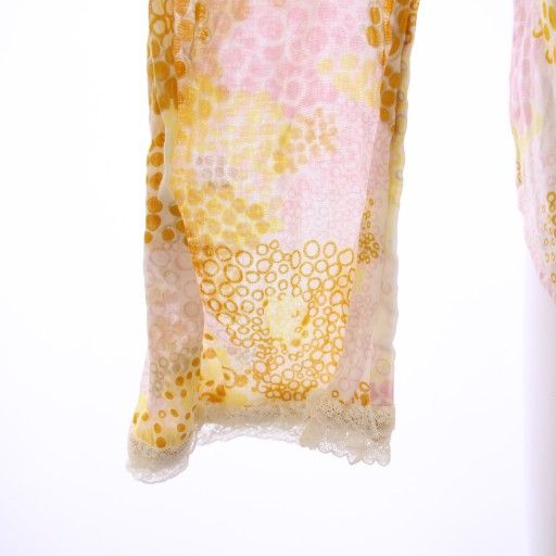 ミュウミュウ miumiu シャツ ブラウス 長袖 総柄 レース リボン