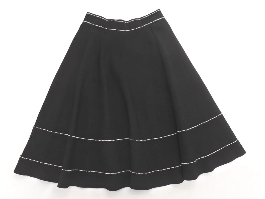 新品　to be chic ニットフレアスカート TO BE CHIC トゥービーシック ニット フレア スカート size40/黒