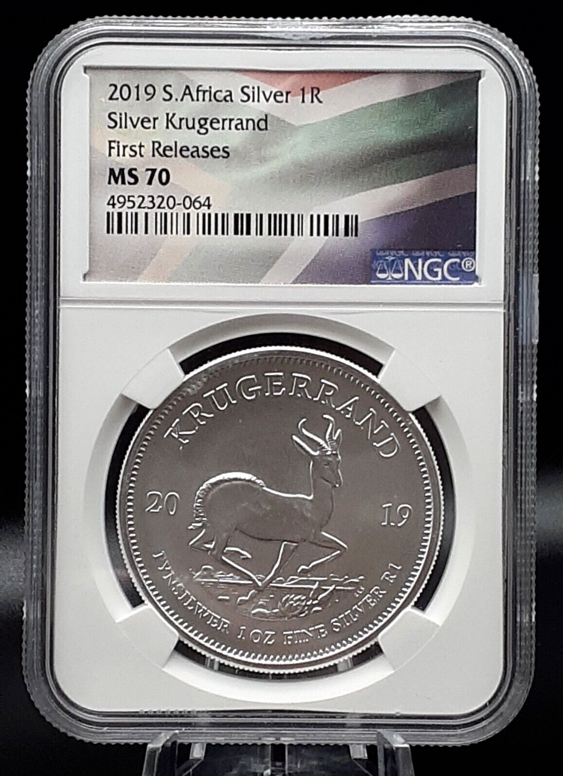 2019 South Africa Silver Krugerrand 1 Rand NGC MS70 First Releases