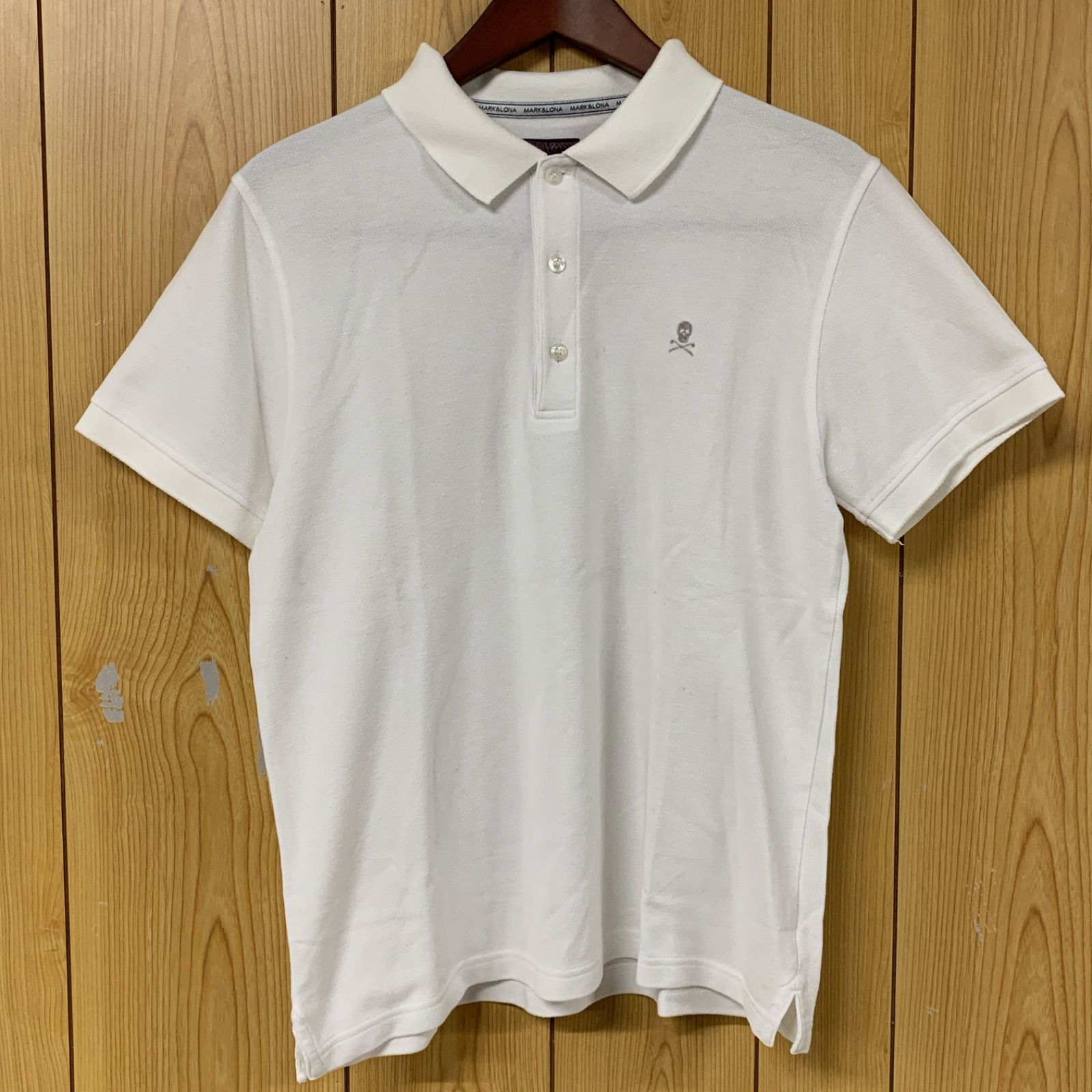 Mark and Lona ホワイト ゴルフウェア メンズ S ゴルフ ポロシャツ