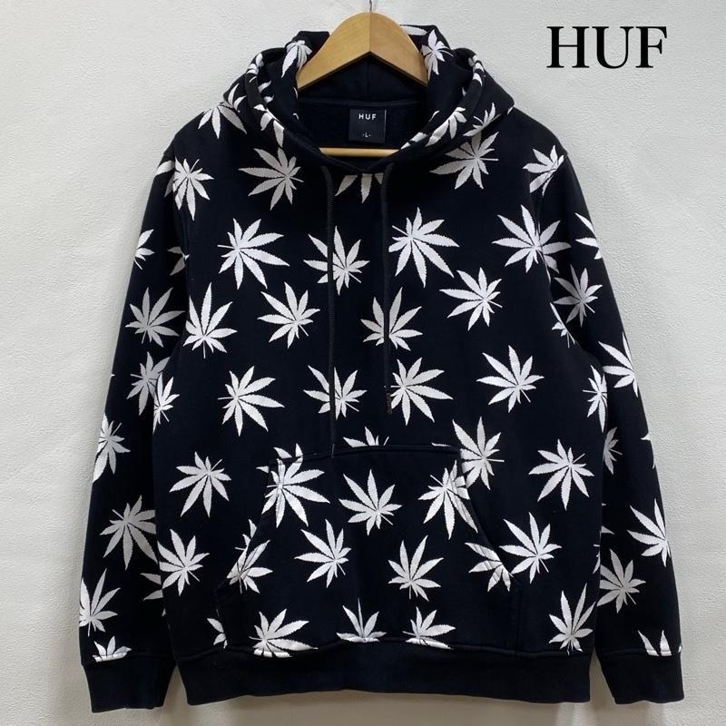 HUF ハフ パーカー 長袖 LEAF PRINT HOODIE マリファナ 大麻 プル