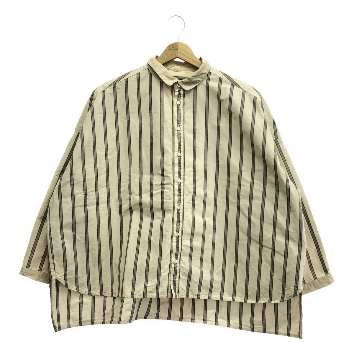 nest robe / ネストローブ | コットン リネン ストライプ ビッグ