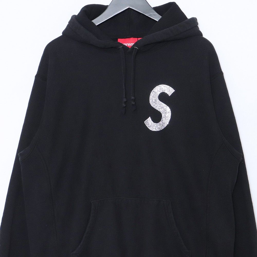 SUPREME スワロフスキーロゴスウェットパーカー Mサイズ - メルカリ