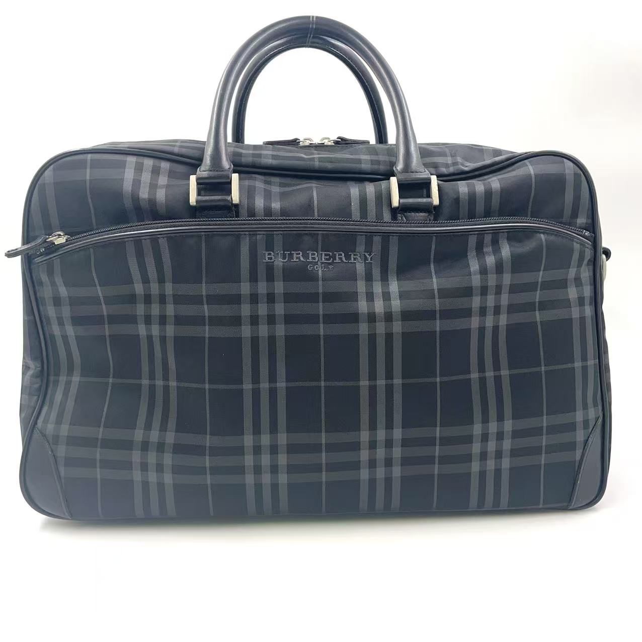 極美品 BURBERRY GOLF ボストンバッグ レザー ノバチェック BURBERRY GOLF(バーバリーゴルフ) ノヴァチェック レザー