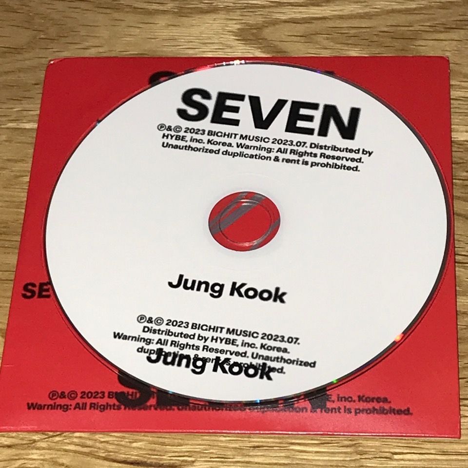 ジョングク(BTS) 直筆サイン「SEVEN」CD(アメリカ限定発売品) - てでぃ