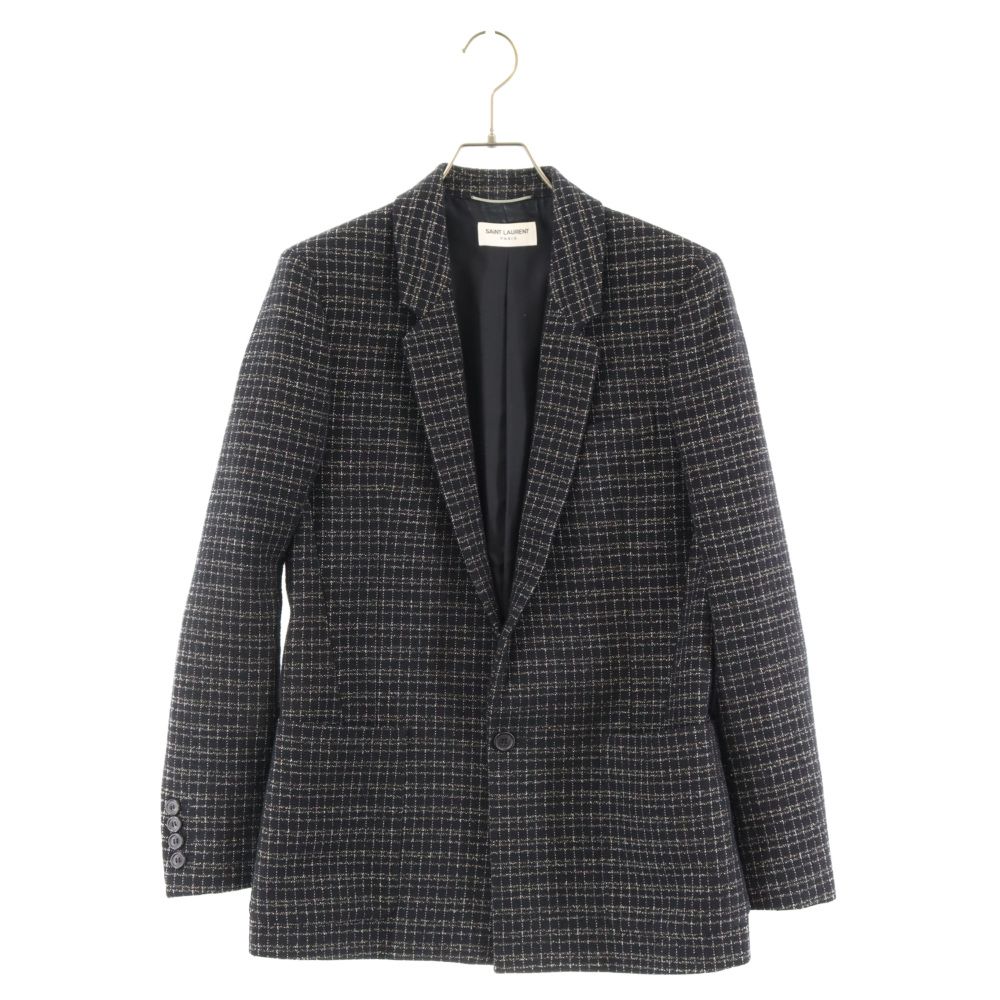 SAINT LAURENT PARIS (サンローランパリ) Tweed Jacket 644409 Y1C81 ツイードジャケット  テーラードジャケット ブラック