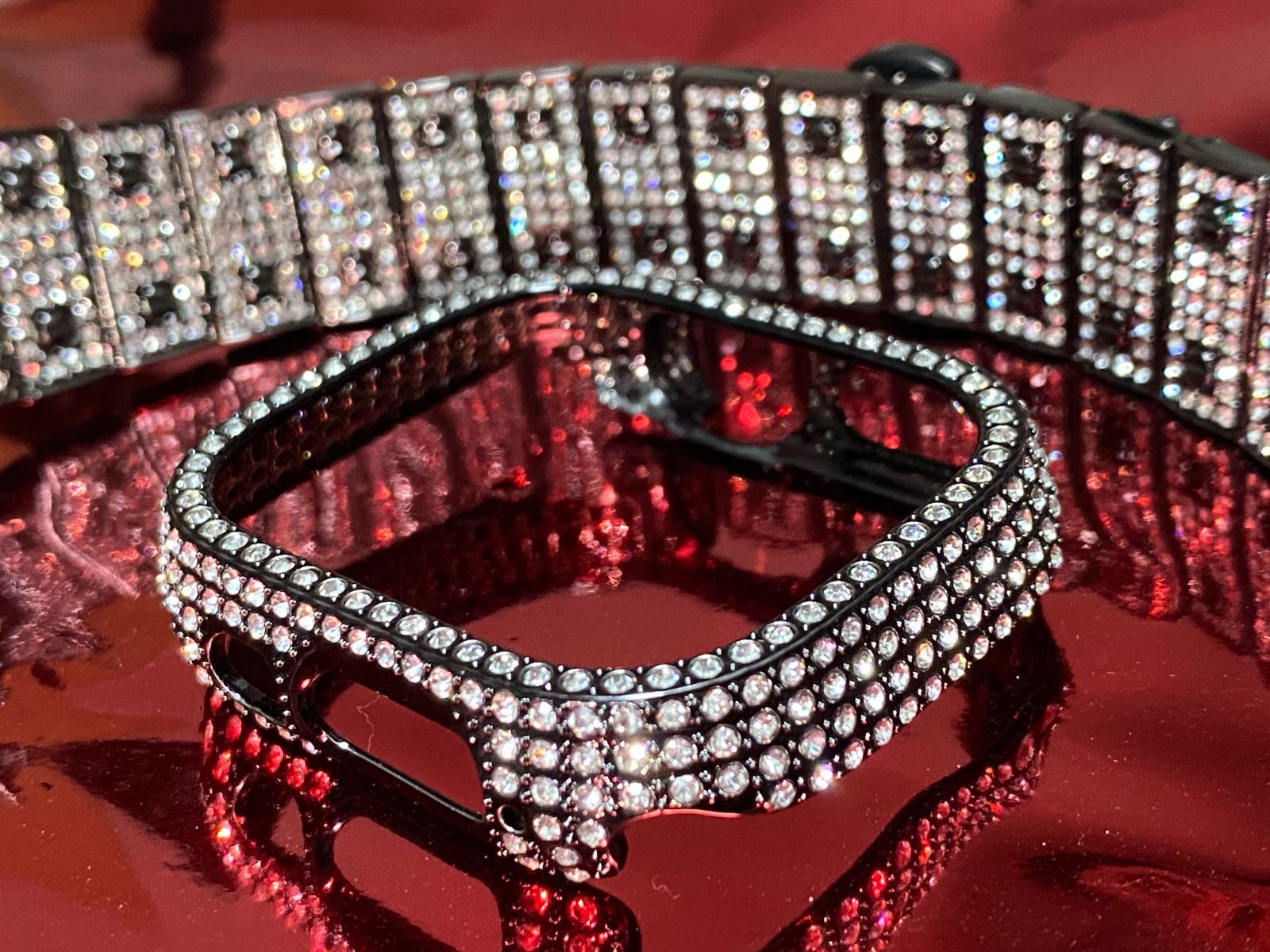  ブラック アップルウォッチultra 49 mm フェザー級AppleWatcケース ステンレスベルトキラキラ バンド セット ３８ｍｍ４０ｍｍ４１ｍｍ４２ｍｍ４５ｍｍ４６ｍｍ４９ｍｍ ultra ultra２SE SE 2 対応 金属ベルト 時計