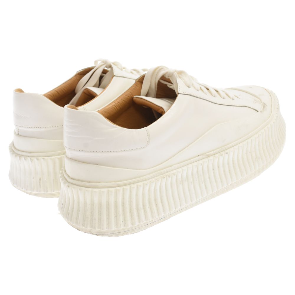 JIL SANDER (ジルサンダー) Vulcanized Leather Sneakers プラットフォームスニーカー JI32535A ホワイト