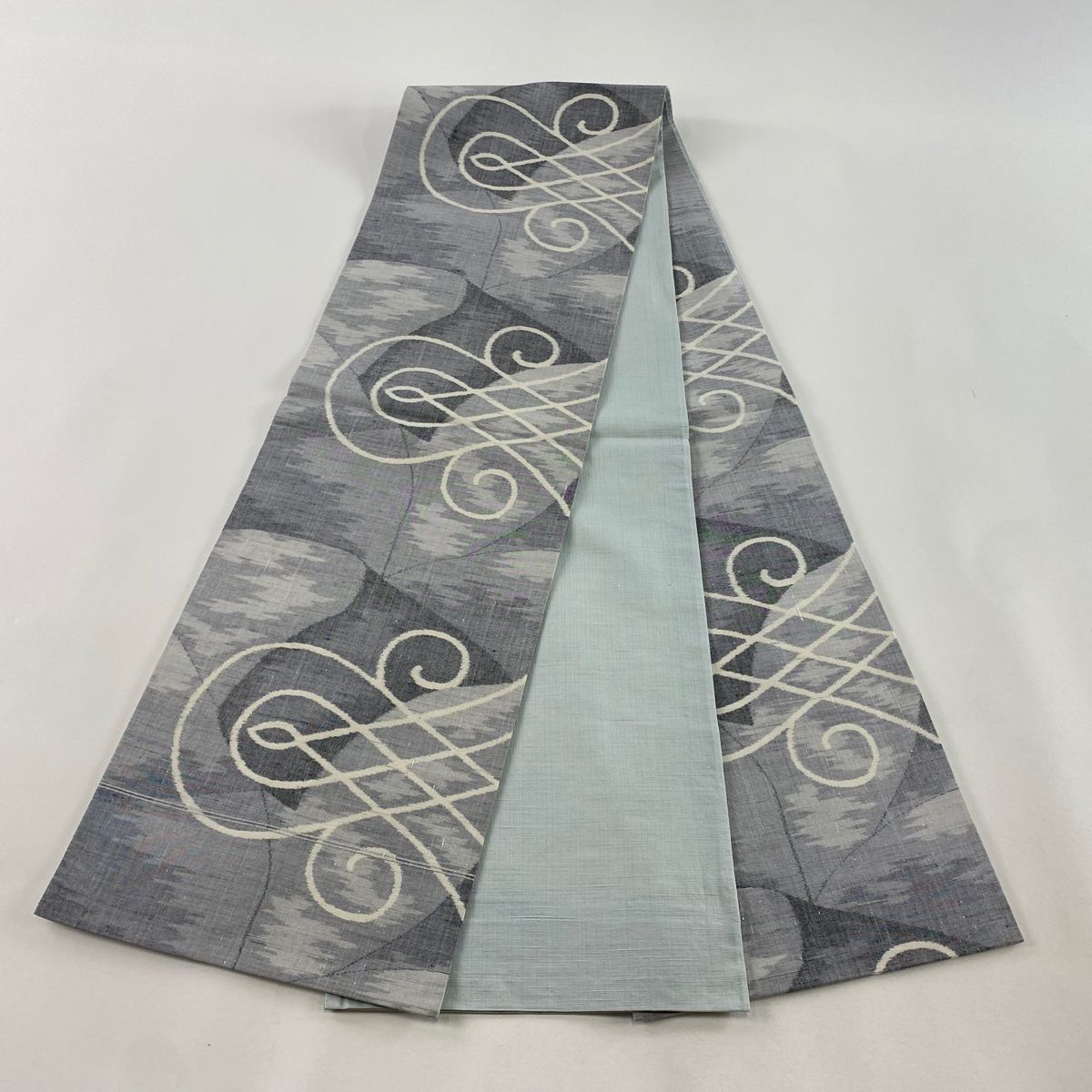 美品】 袋帯 秀品 紬 幾何学模様 灰色 六通 正絹 【中古】 - メルカリ