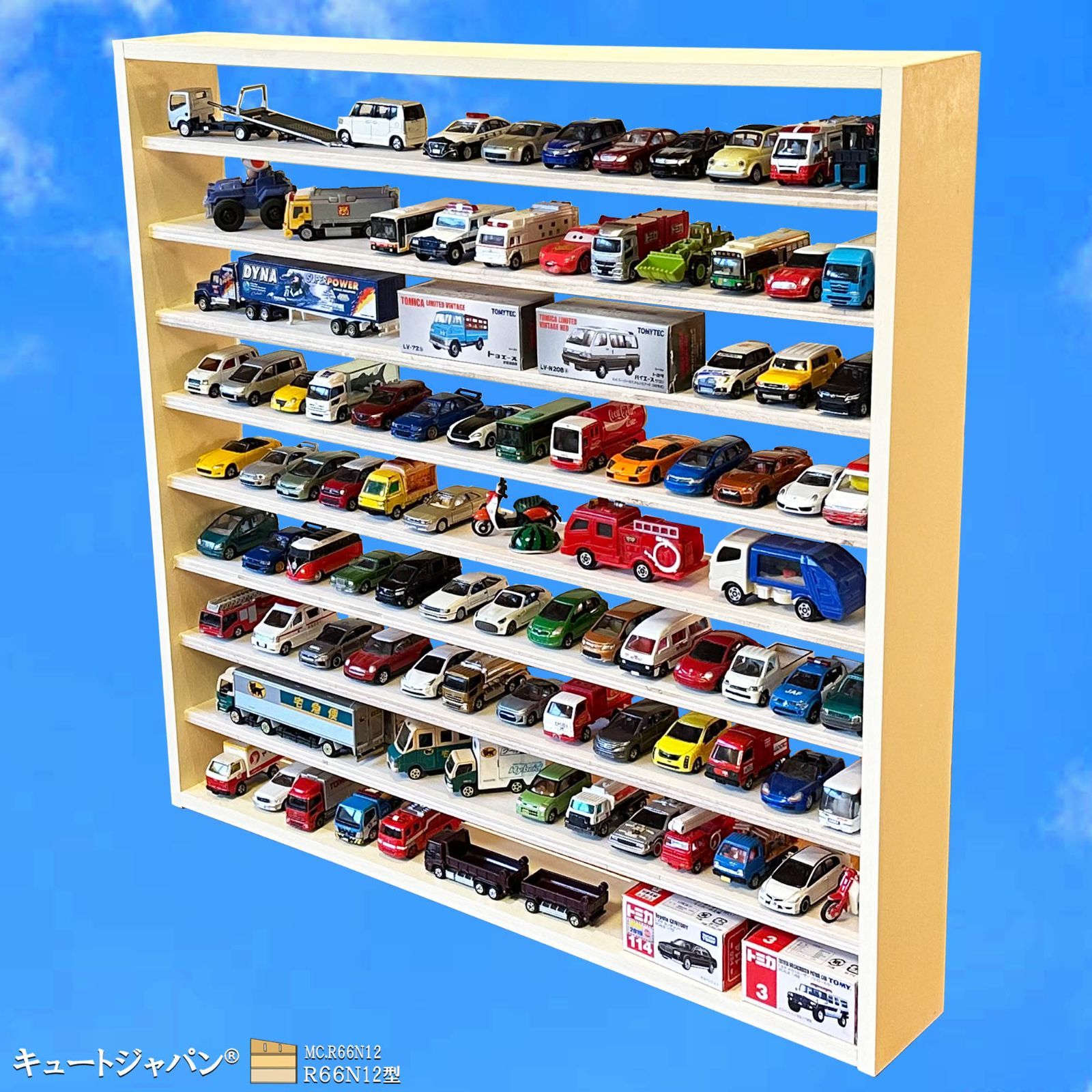 キュートジャパン トミカ ラック シェルフ 棚 収納 ディスプレイ 