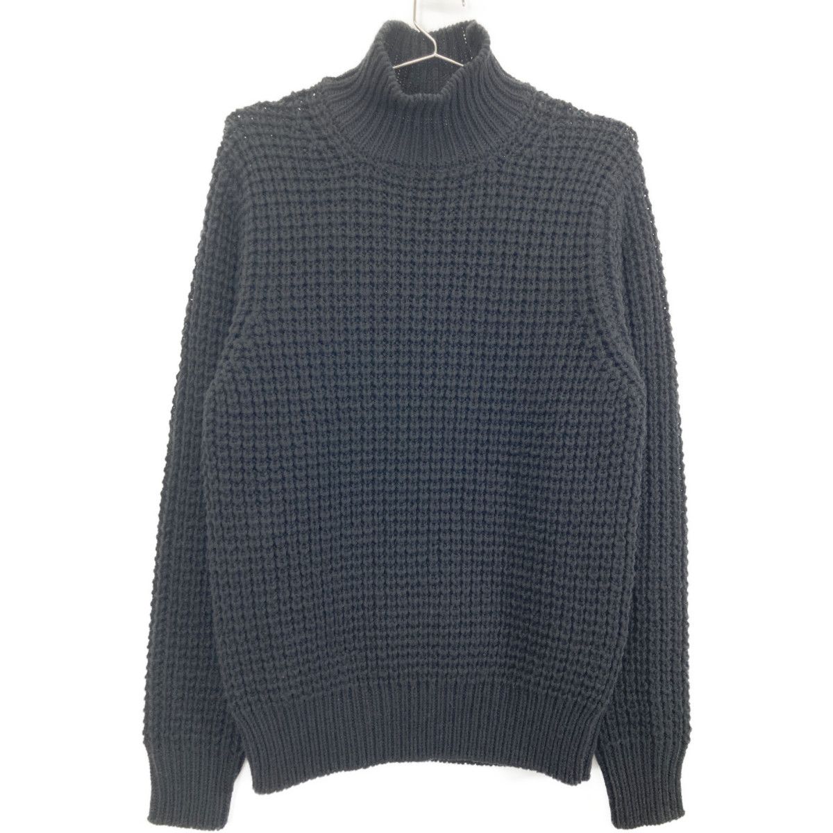 St.moritz サンモリッツ ﾌﾞﾗｯｸ ｴｸｽﾄﾗﾌｧｲﾝﾒﾘﾉｳｰﾙ ﾊｲﾈｯｸ ﾜｯﾌﾙﾆｯﾄﾌﾟﾙｵｰﾊﾞｰ 48