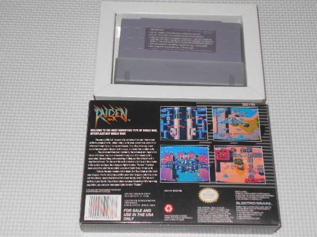 SFC★RAIDEN TRAD SNES 海外版 北米版 端子清掃済 SFC☆RAIDEN TRAD SNES 海外版 北米版 端子清掃済☆箱付・説明書付