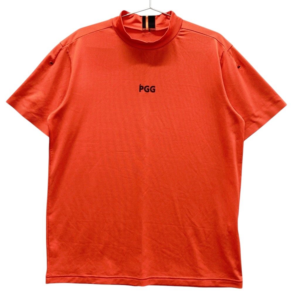 サイズ 6 PGG PEARLY GATES パーリーゲイツ モックネック 半袖Tシャツ オレンジ系 240101403104 ゴルフウェア メンズ ストスト