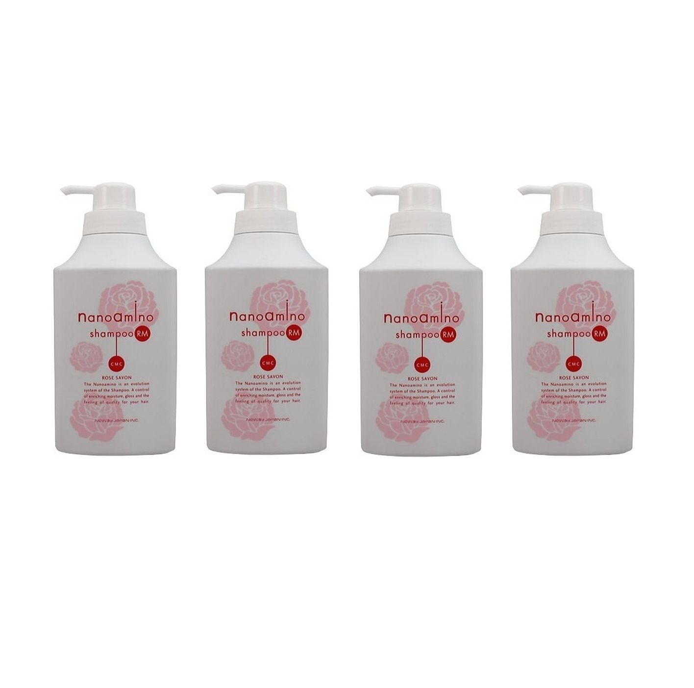 4個セット ニューウェイジャパン ナノアミノ シャンプー RM-RO 1000ml ローズシャボン