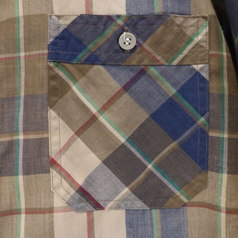 キングスポーツ 60s 70s ヴィンテージ チェック柄 長袖 シャツ S ブラウン系 kingsport メンズ キングスポーツ 60s 70s ヴィンテージ チェック柄 長袖 シャツ S