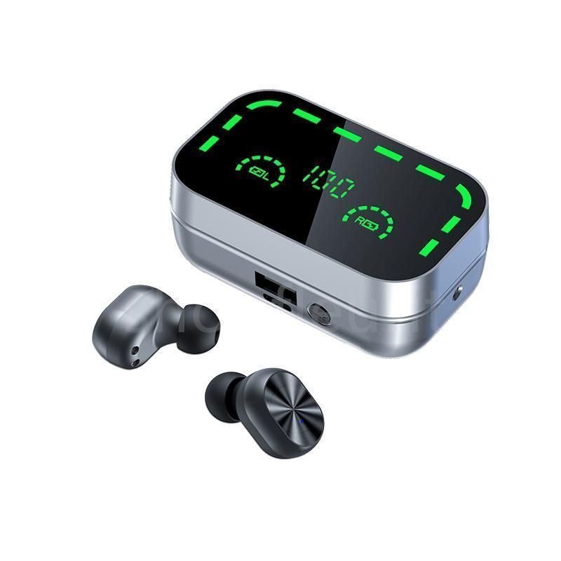 ワイヤレスイヤホン Bluetooth5.3 残電表示 ブルートゥース 高音質 Hi-Fi 片耳 両耳 超軽量 モバイルバッテリー zSPf508