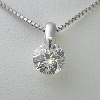 ダイヤモンド ネックレス プラチナ 一粒 0.25ct 鑑定書付 0.25ctup F  