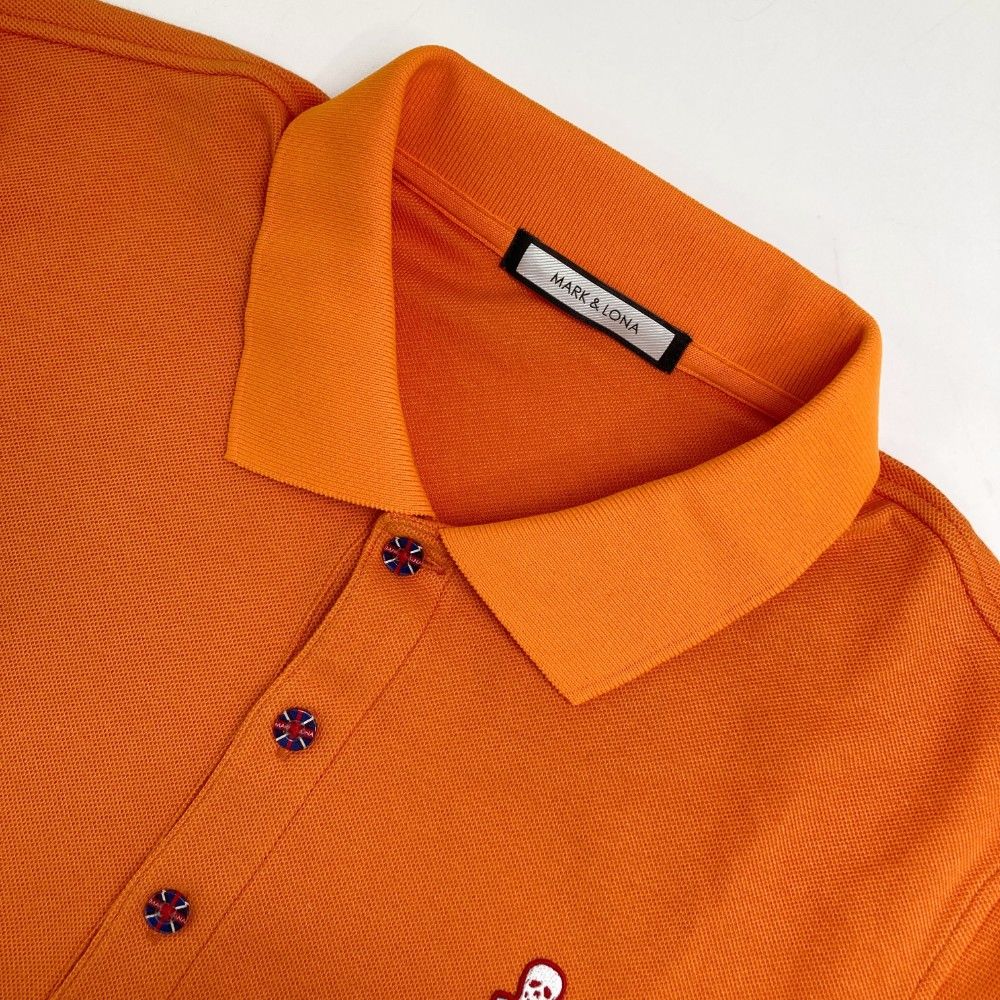 サイズ：48 MARK&LONA マークアンドロナ 半袖ポロシャツ オレンジ系