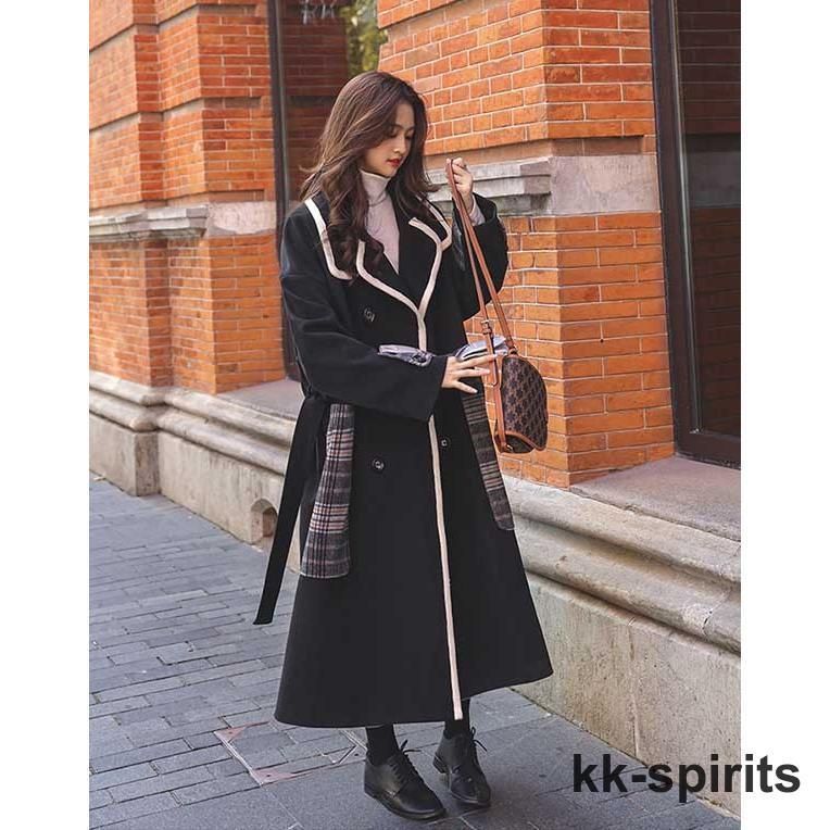 チェスターコート チェック柄 レディース ロングコート コクーンコート