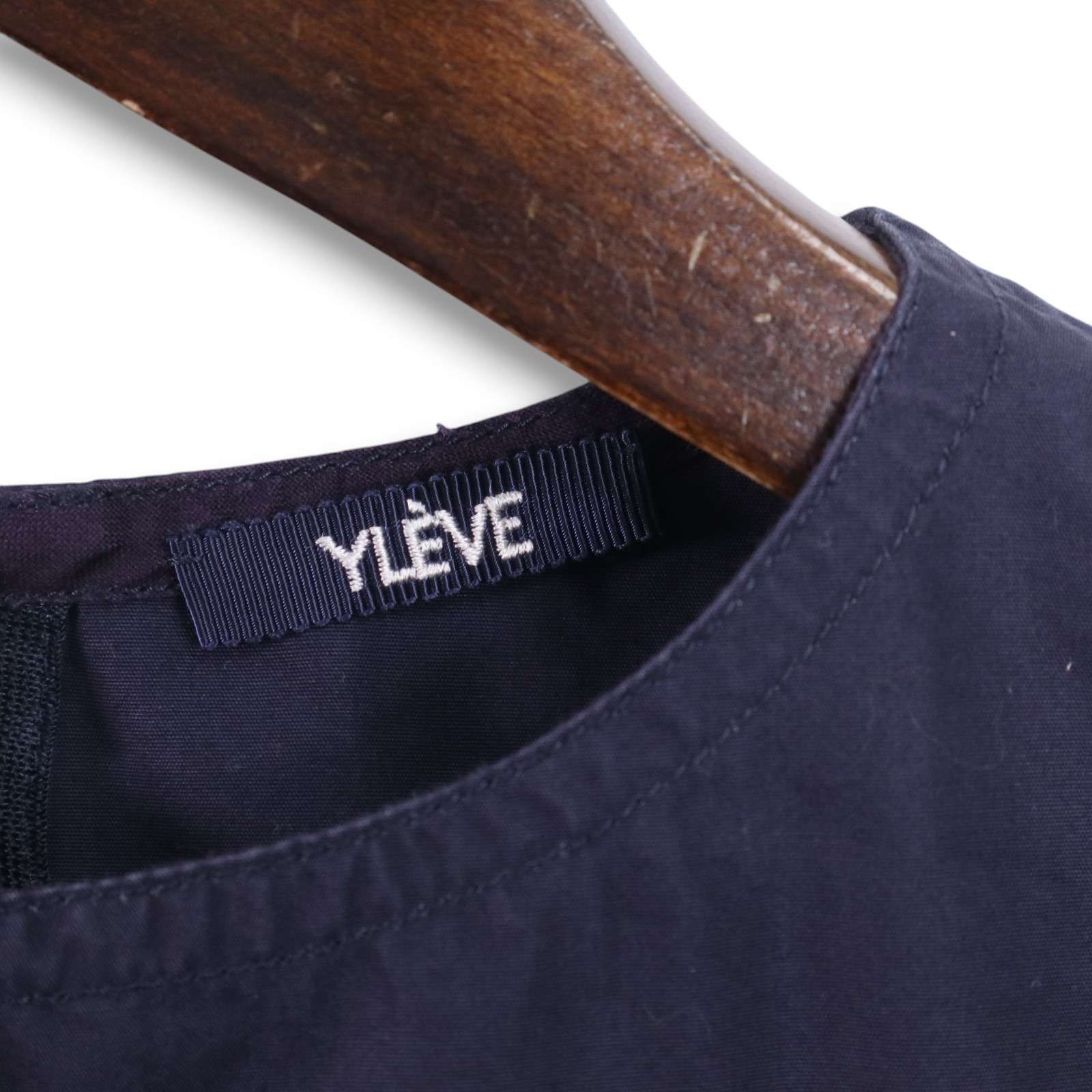 YLEVE イレーヴ 春夏☆ コットン バックジップ 半袖 ブラウス トップス 