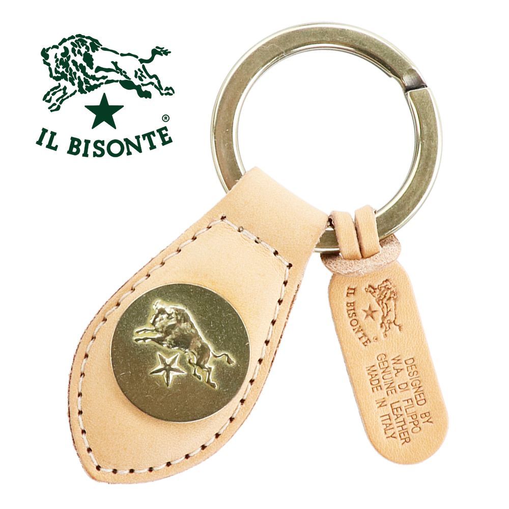IL BISONTE イルビゾンテ キーリング 革 ベージュ（WEB限定】IL