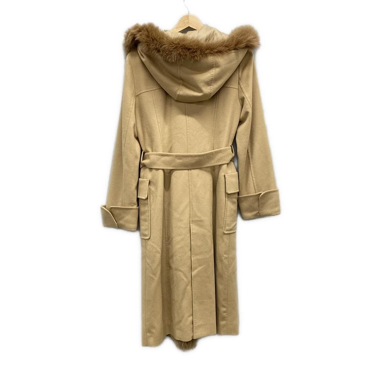 NOVESPAZIO ノーベスパジオ ダッフルコート サイズ38 M レディース - ベージュ×ブラウン 長袖 フォックス 秋 冬