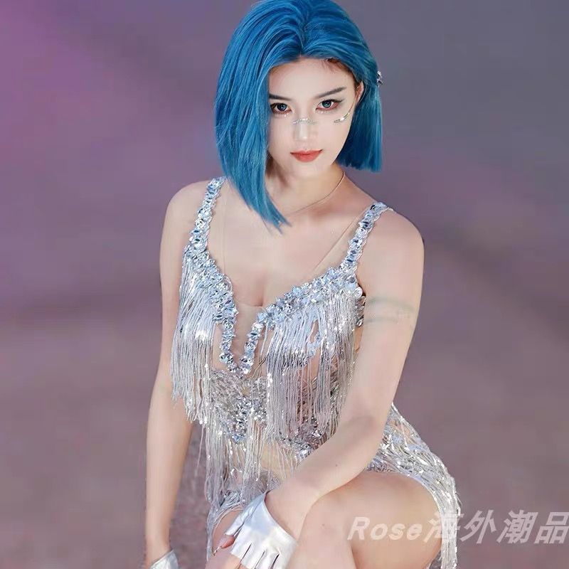 ♥ ベリーダンス オリエンタル衣装 フリンジネックライン セクシー ワンピース パフォーマンス 音楽フェス 誕生日パーティー カーショーモデル ドレス