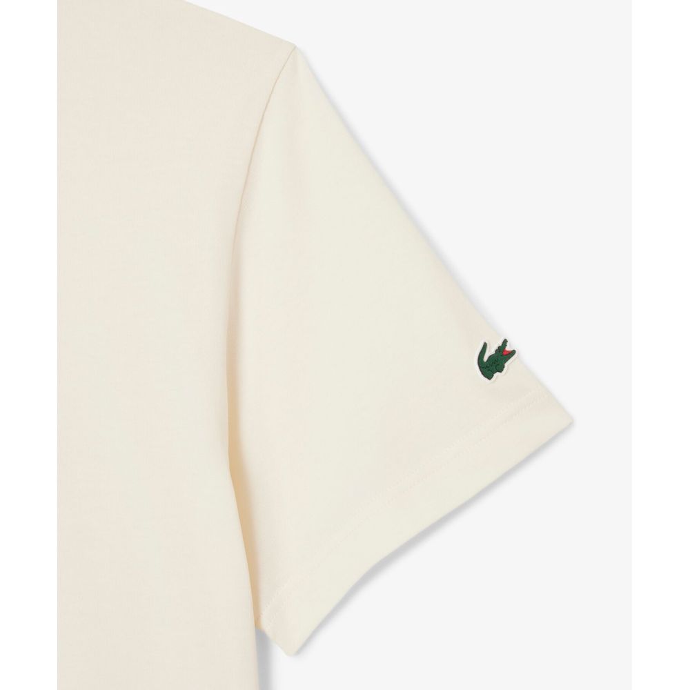 張りのある ラコステ LACOSTE テニスウェア メンズ ダニール メドベージェフ ラケットレイヤードグラフィックプリントTシャツ TH4769-99-XFJ 2025FW タオルキャンペーン対象