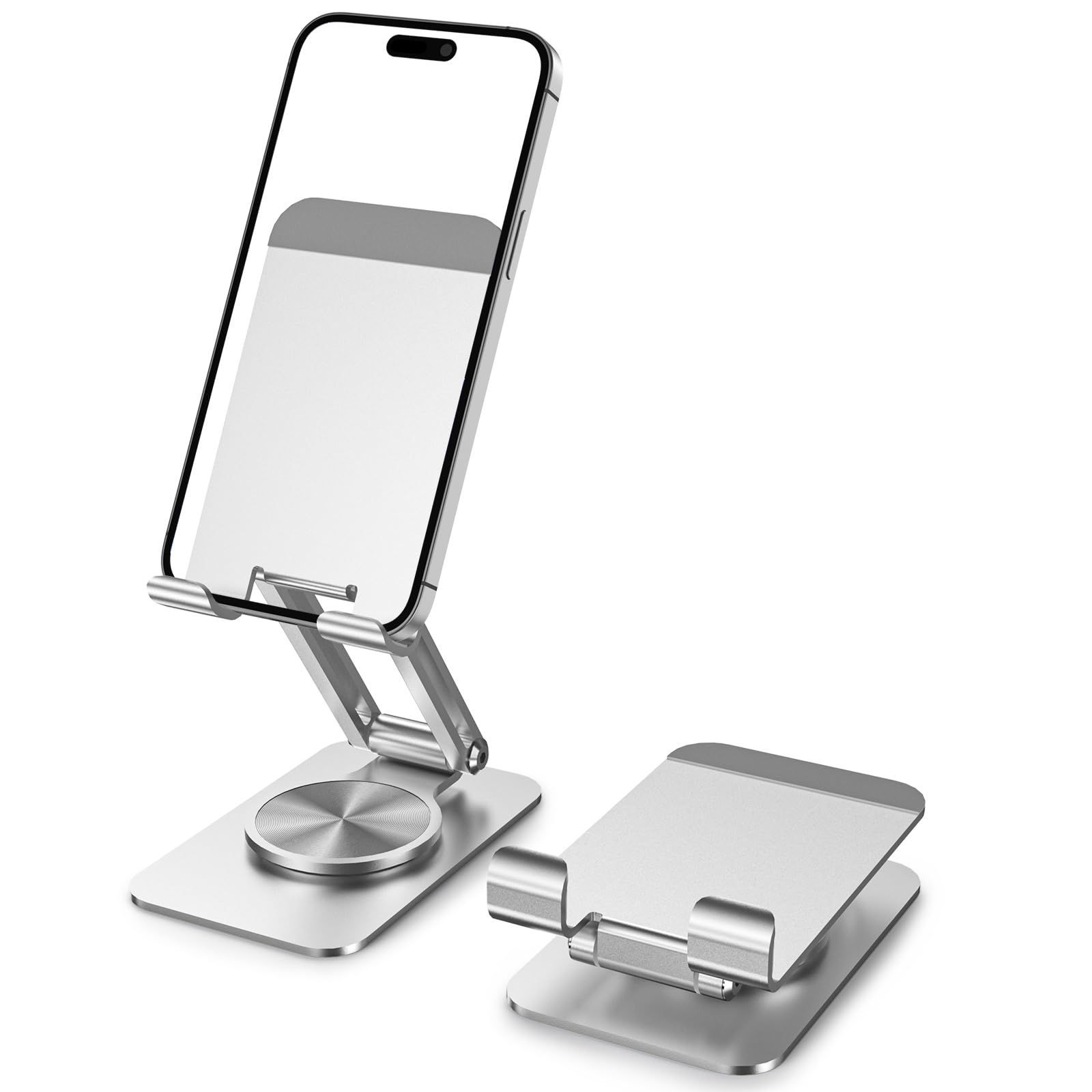 スマホスタンド 携帯スタンド 卓上アルミニウム合金製 無段階360度回転調整 スタンド折りたたみ式 iPhone17Promax 17air 16 15 14 plus promax 13 mini プロ マックス se Huawei android に対応