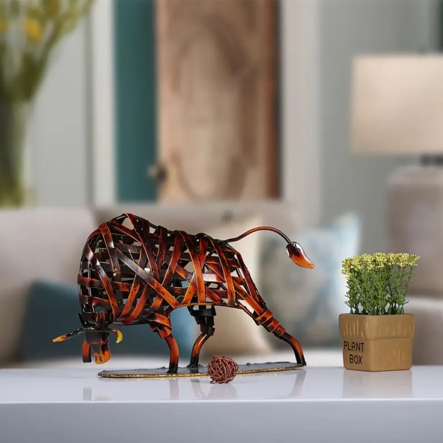 インテリア雑貨 オブジェ オーナメント 置物 小物 牛の置物 闘牛 動物