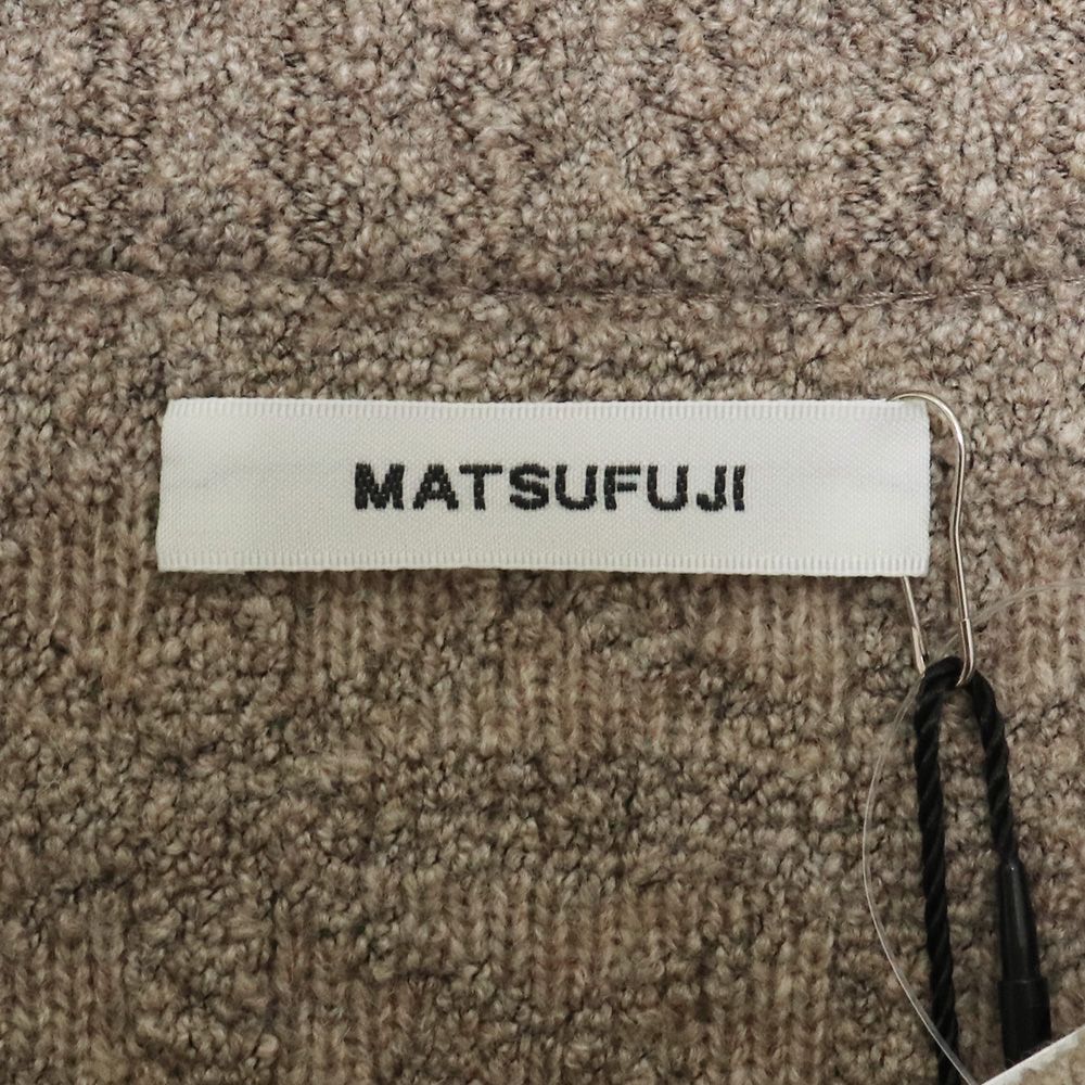 matsufuji ニットカーディガン Striped Quilt Jacquard Cardigan — MATSUFUJI