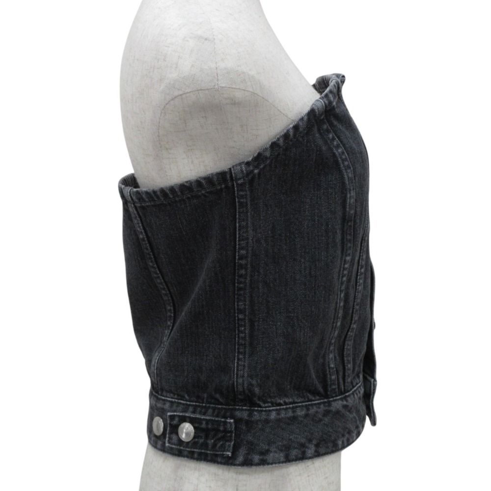 HYKE - 未使用 24SS HYKE ハイク デニム ストラップレストップス ベアトップ ビスチェ 2 ブラック レディース 古着 中古 USED 未使用 24SS HYKE ハイク デニム ストラップレストップス ベア