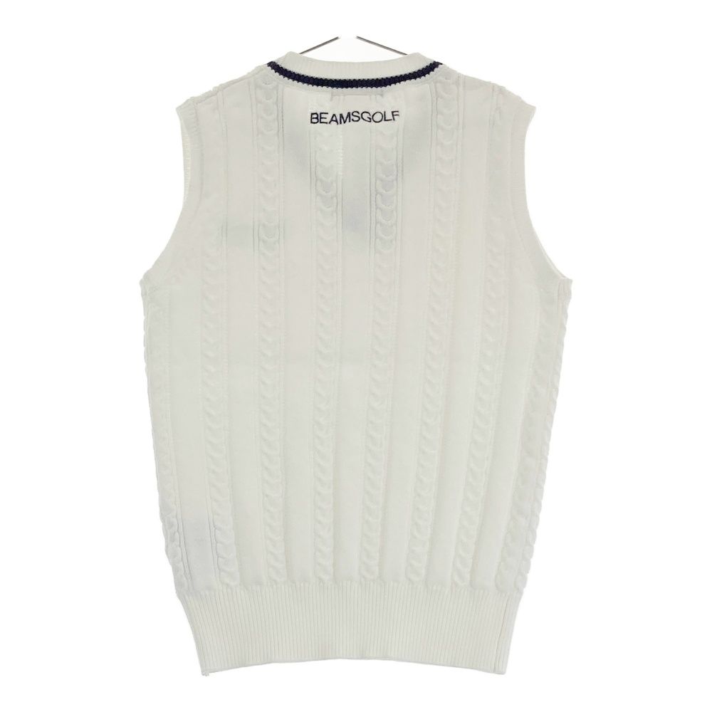 ビームスゴルフ】ゴルフウェア ベスト ロゴ 白 Lサイズ ビームスゴルフ